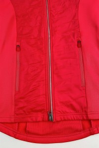 訂製紅色純色風褸外套      設計多袋風褸外套設計    運動夾克    運動修身    風褸外套供應商     戶外運動    J1010 側面照
